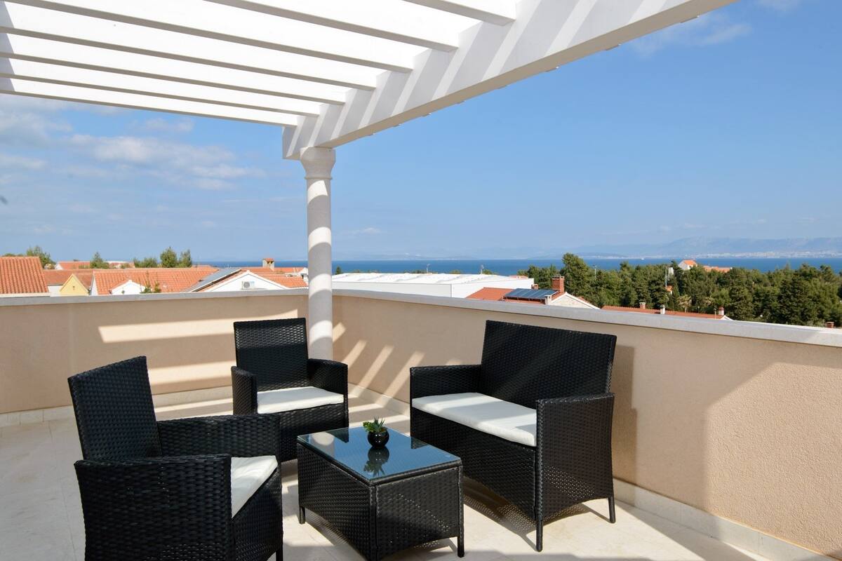 Penthouse, 3 Schlafzimmer, Terrasse, Meerblick | Terrasse/Patio