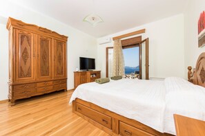 Villa - 3 sovrum - privat pool - havsutsikt | 3 sovrum, italienska Frette-lakan och bäddmadrasser