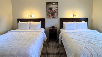 Room, 2 Queen Beds | Blackout drapes, iron/ironing board, WiFi (free), bed sheets