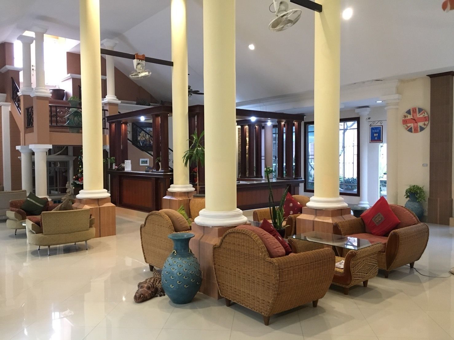 Siddeområde i lobbyen