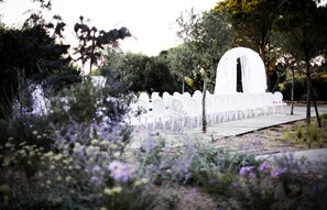 Outdoor wedding area
