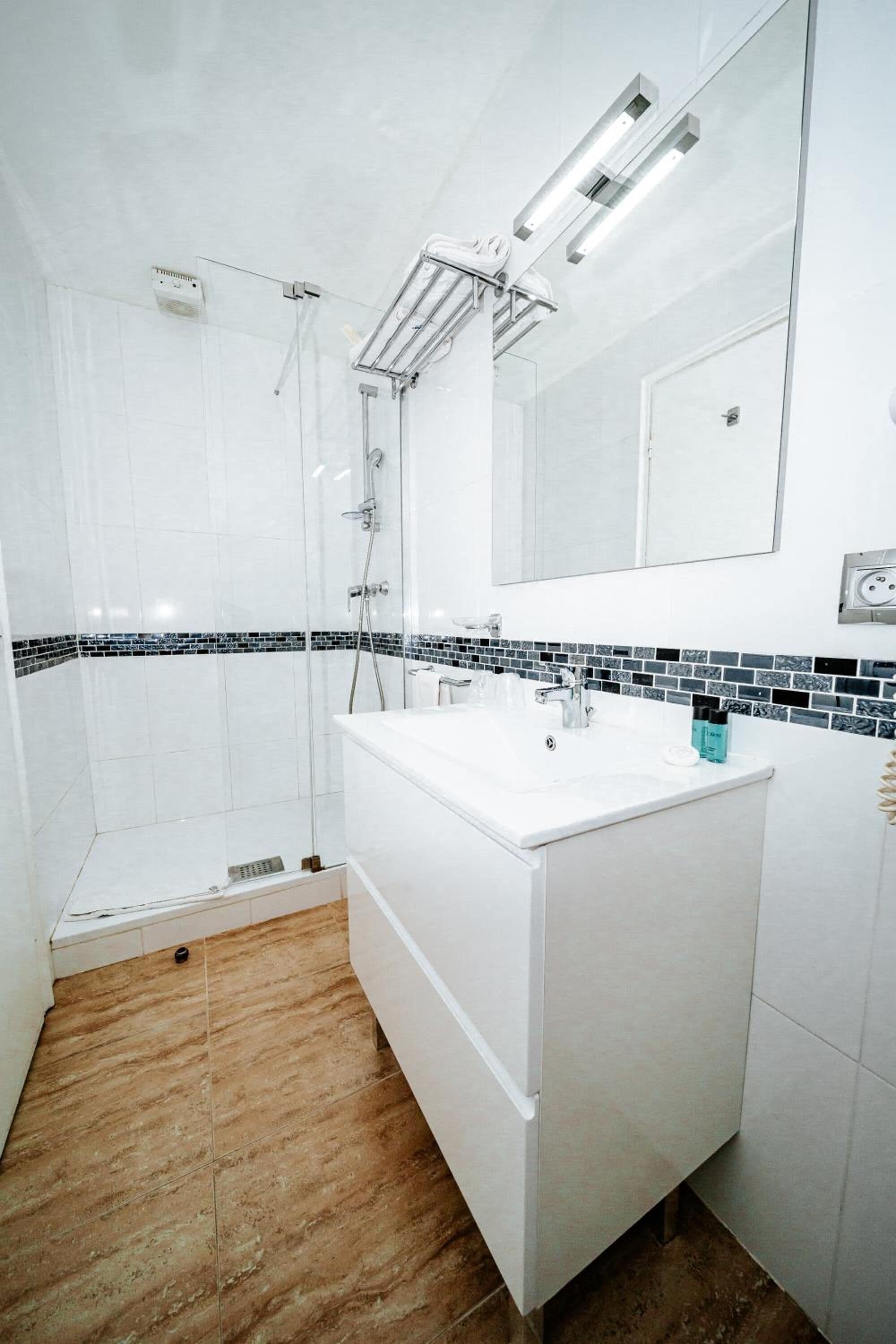 free toiletries, hair dryer, bathrobes, slippers