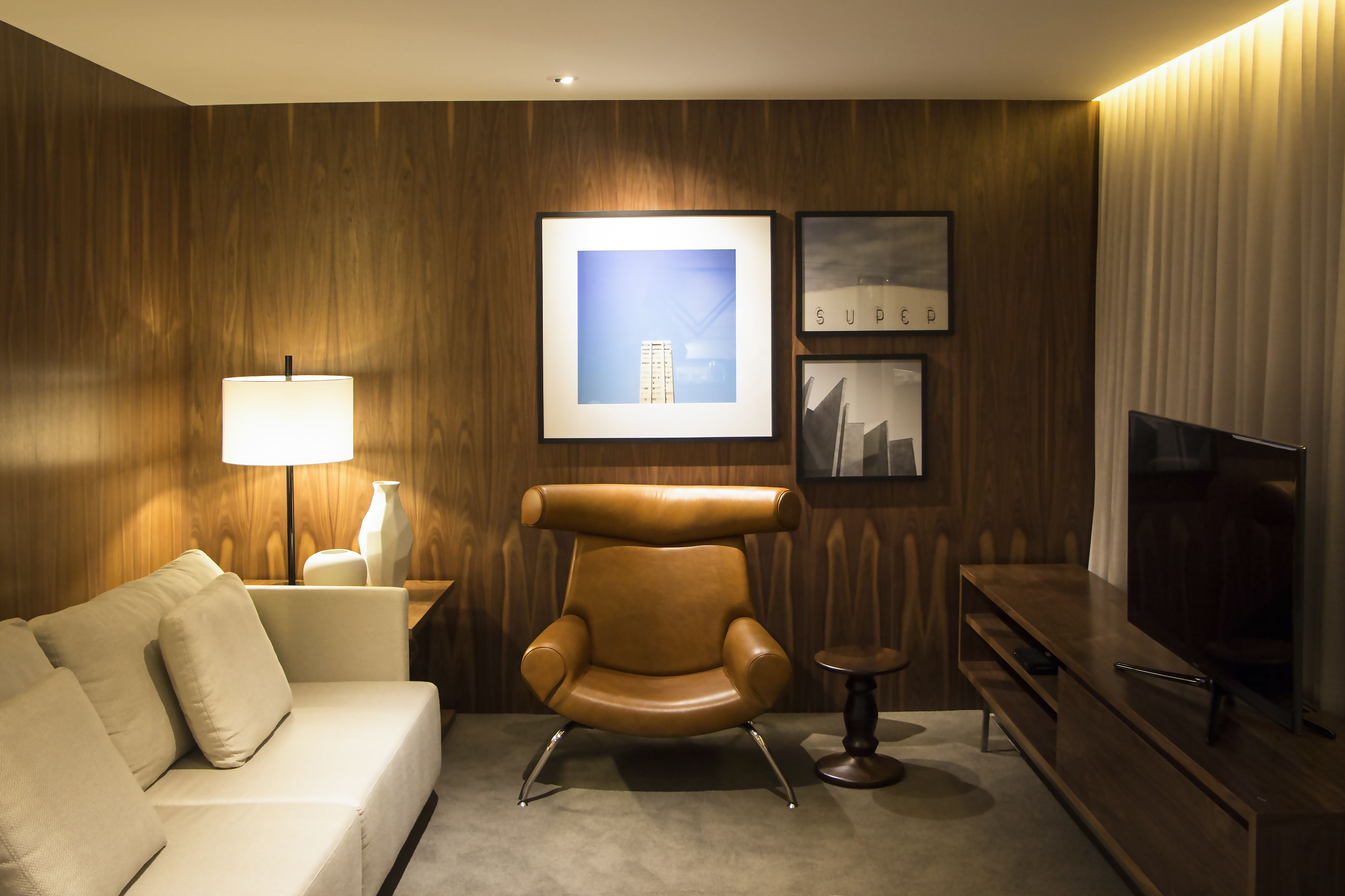 46-inch led tv with cable channels, tv, fireplace