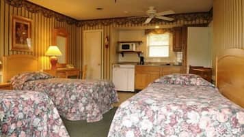 Desk, free WiFi, bed sheets