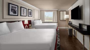 Standard Room, 2 Double Beds, Non Smoking | In-room safe, desk, laptop workspace, blackout curtains