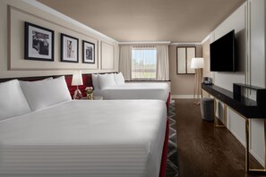 Standard Room, 2 Double Beds | In-room safe, desk, laptop workspace, blackout drapes