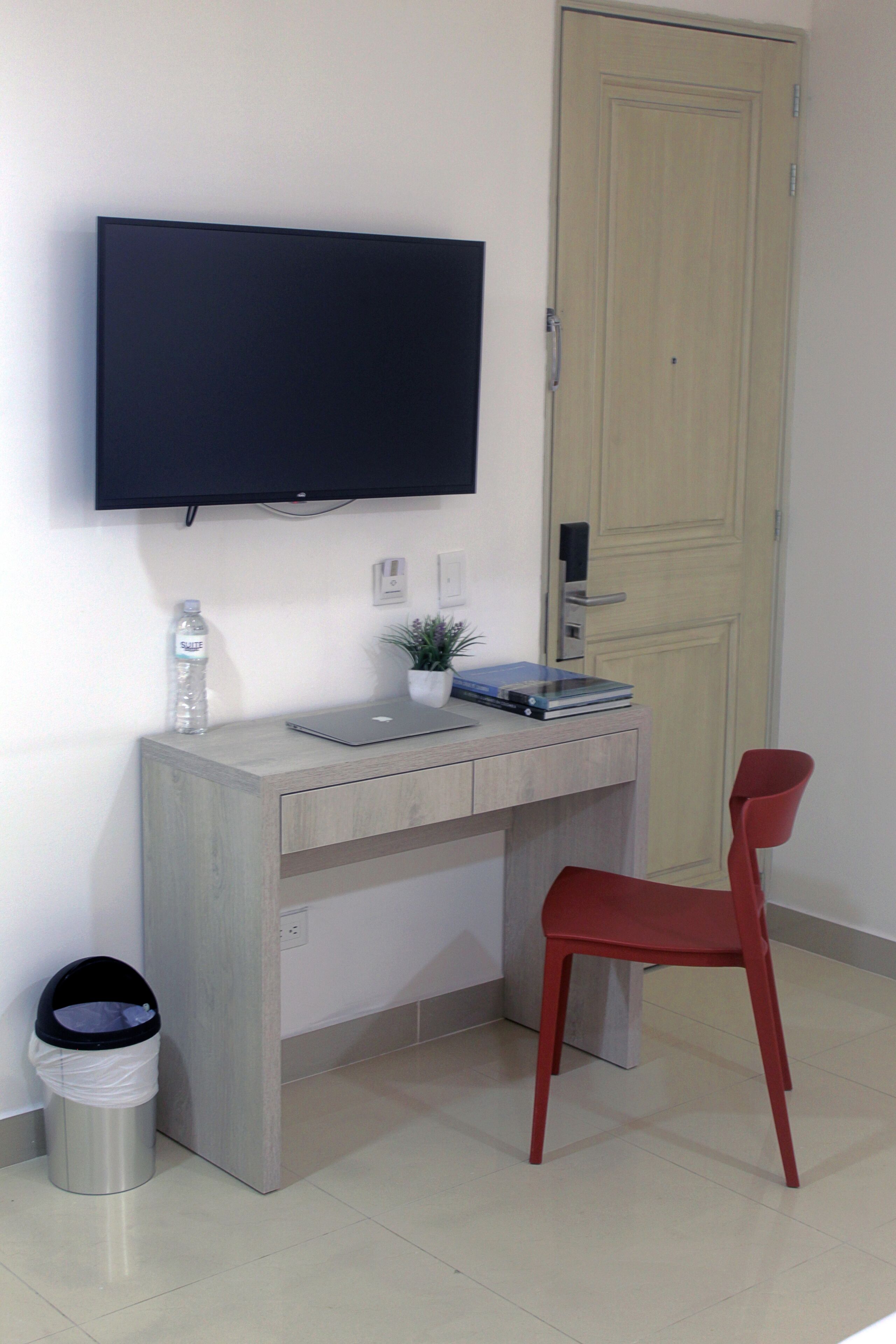 standard triple room | in-room safe, desk, laptop workspace, soundproofing