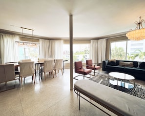 Penthouse, 2 Bedrooms | Living area | 1-inch flat-screen TV with cable channels, TV, streaming services