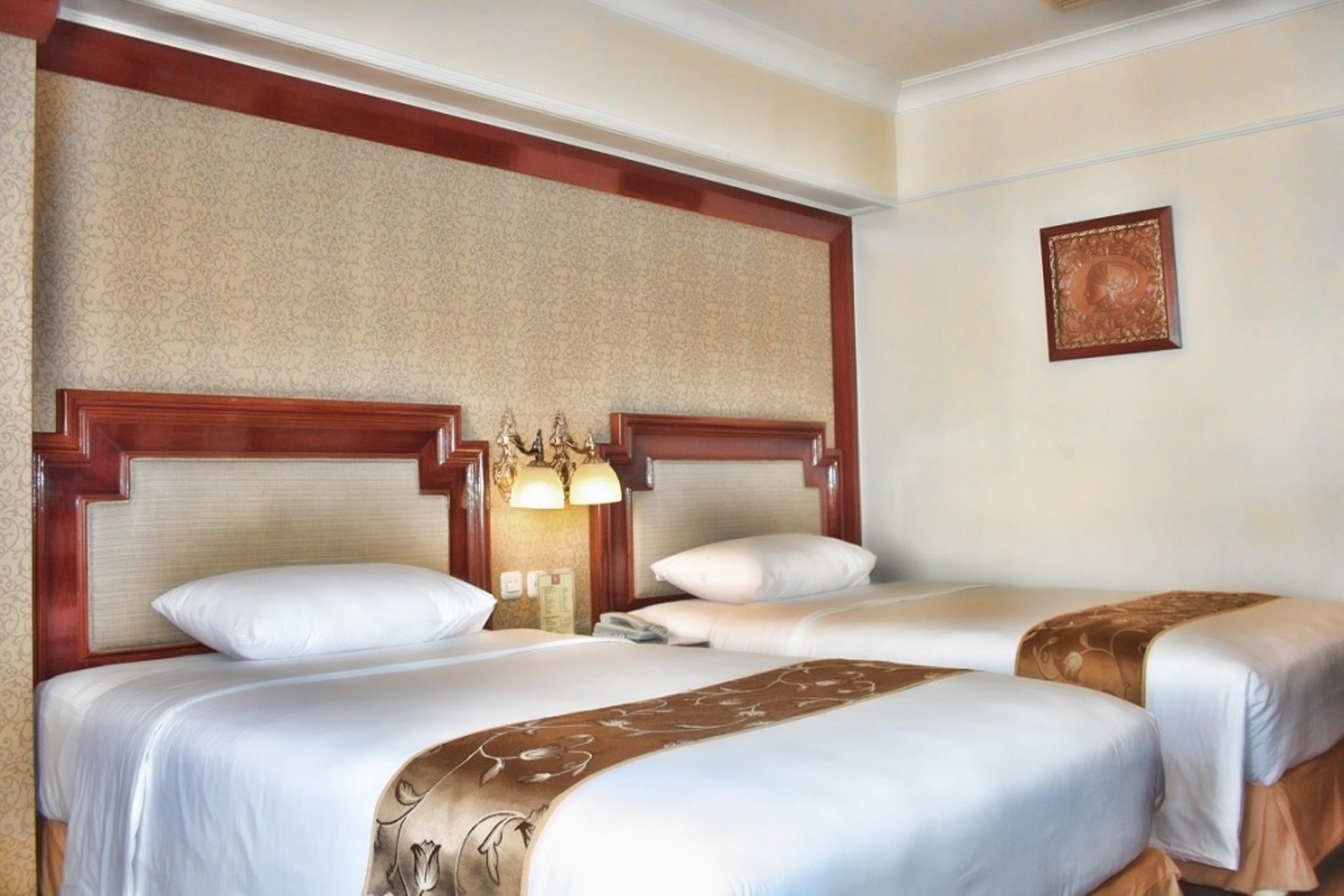 Premium bedding, memory foam beds, minibar, in-room safe