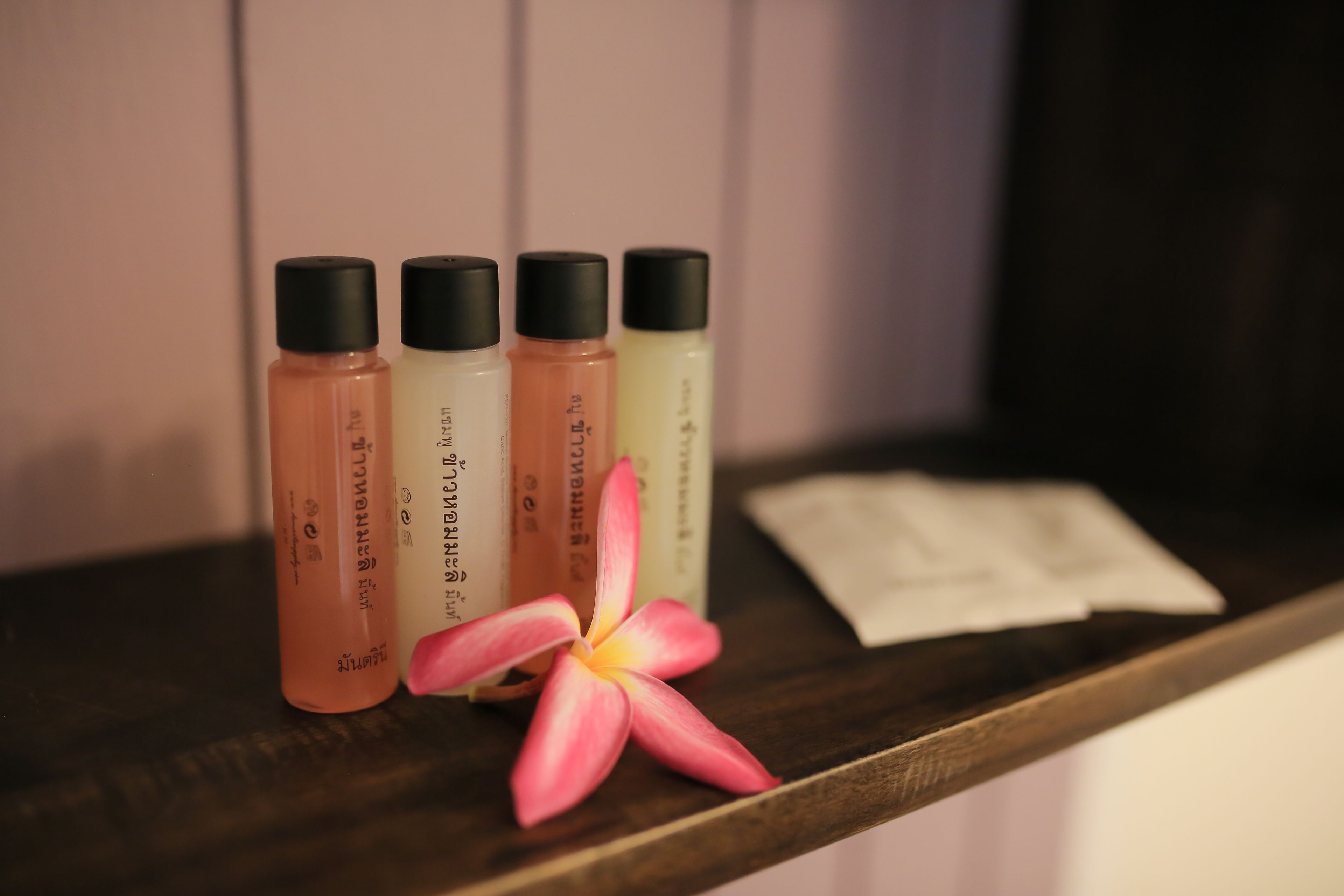 free toiletries, hair dryer, bathrobes, slippers