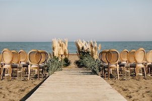 Outdoor wedding area