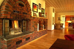 Fireplace - Eco Farmhouse (Skien)