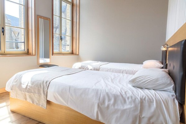 Superior Twin Room | Individually decorated, desk, soundproofing, free cribs/infant beds - Hotel Au Tonnelier (Bergues)