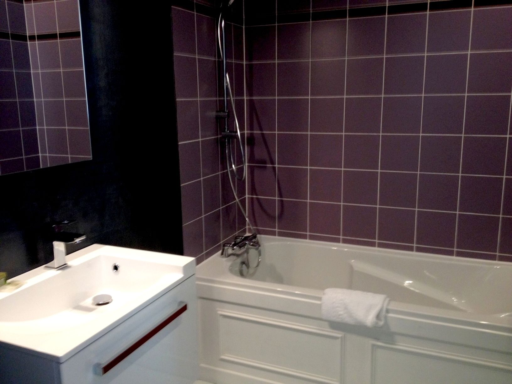 free toiletries, hair dryer, towels