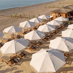 Private beach, beach cabanas, sun loungers, beach umbrellas