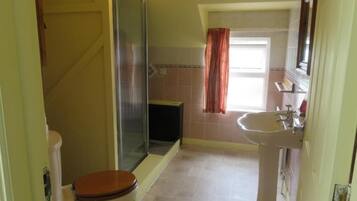 Shower, rainfall showerhead, hair dryer