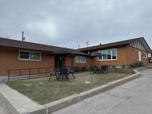 Basic Double Room, 2 Double Beds | Terrace/patio