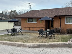 Basic Double Room, 2 Double Beds | Terrace/patio