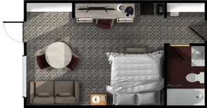 Studio – deluxe | Skrivebord, wi-fi (inkludert) og sengetøy