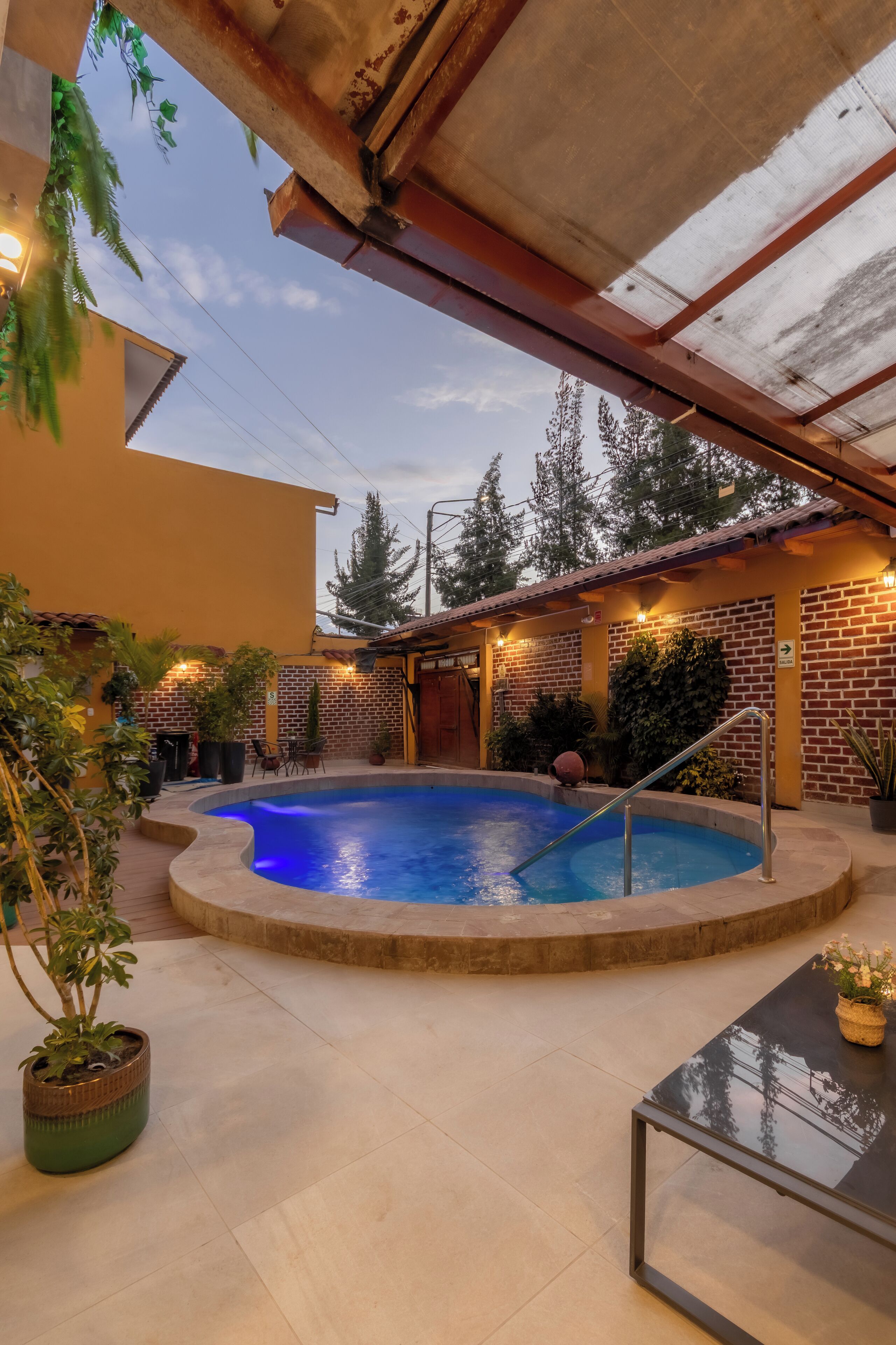 Indoor pool, outdoor pool