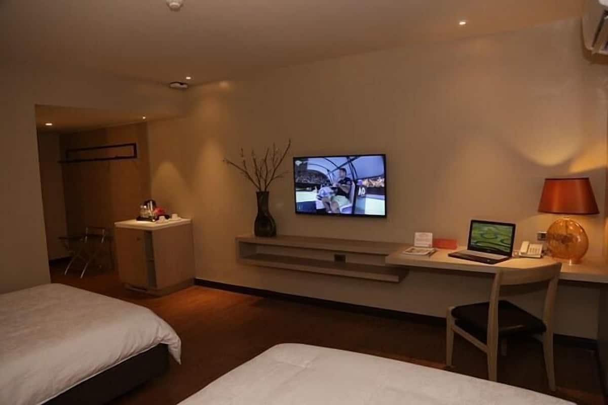 in-room safe, desk, blackout curtains, rollaway beds