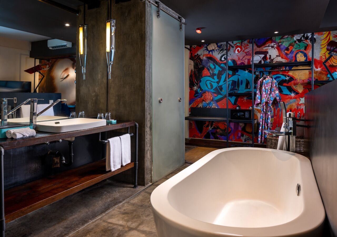 free toiletries, hair dryer, slippers, towels