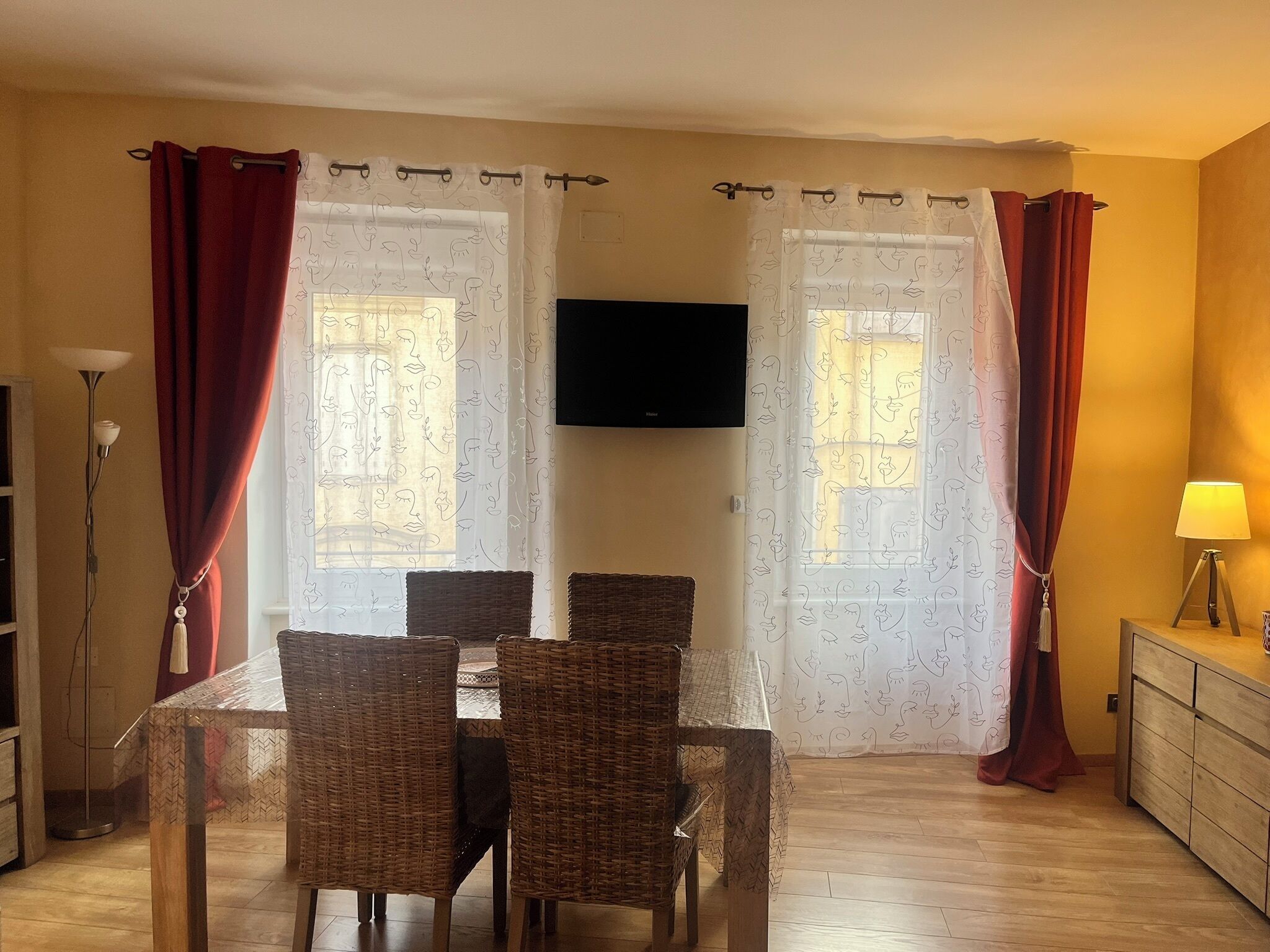 apartment | living area | flat-screen tv