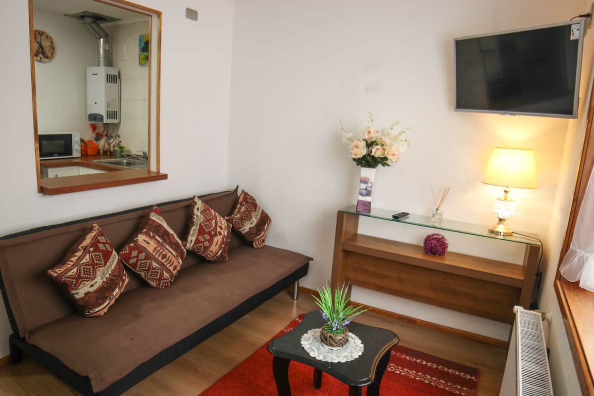 Apartment, 1 Bedroom, Kitchen, Ground Floor | Living area | 32-inch LCD TV with cable channels, TV