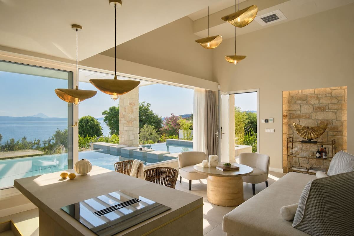 Villa Kappa Sea Front 3 Bedroom with heated private pool