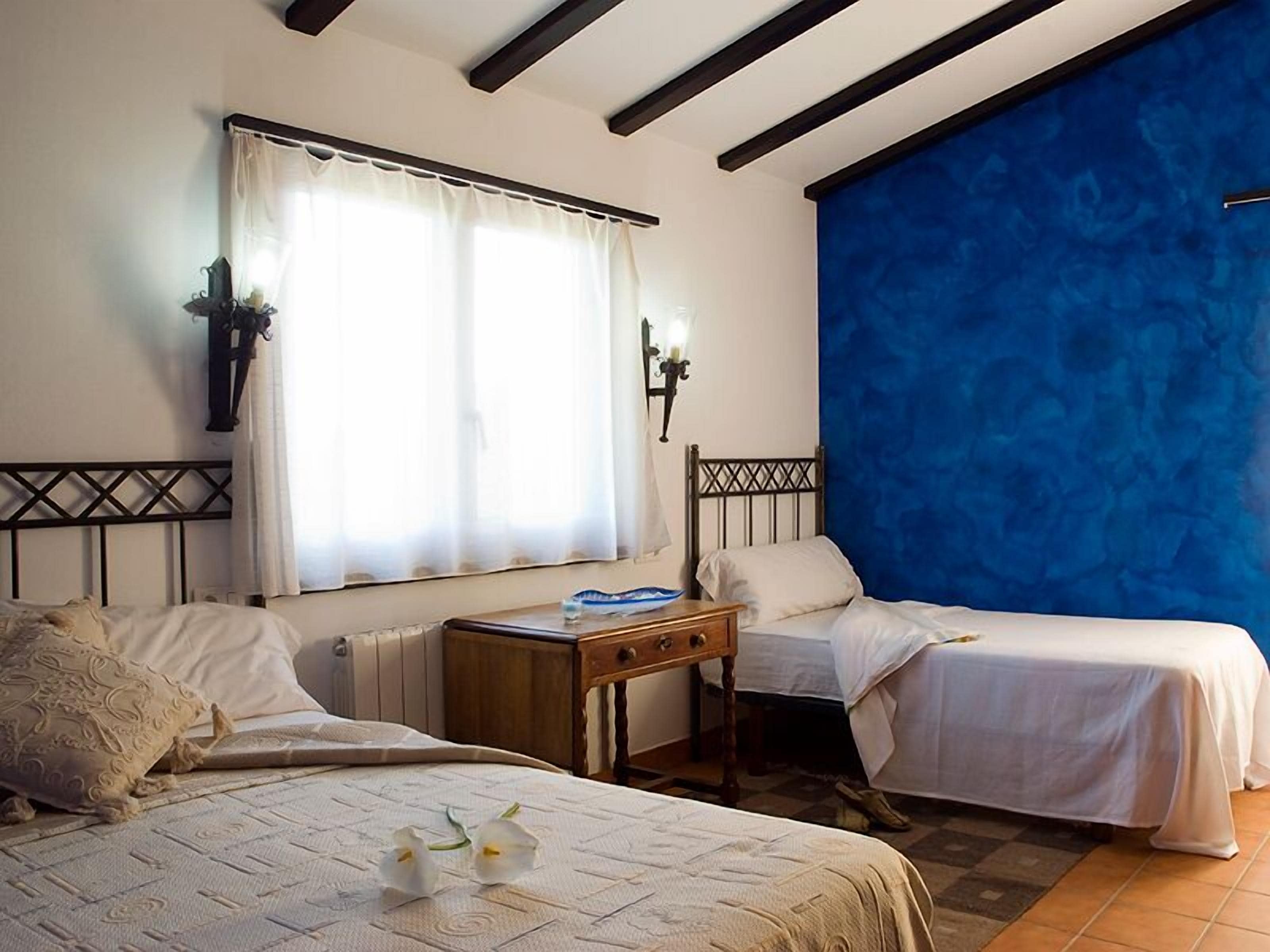 Desk, blackout drapes, free WiFi