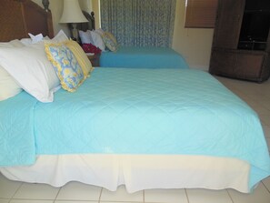 Room, 2 Double Beds | Egyptian cotton sheets, premium bedding, iron/ironing board