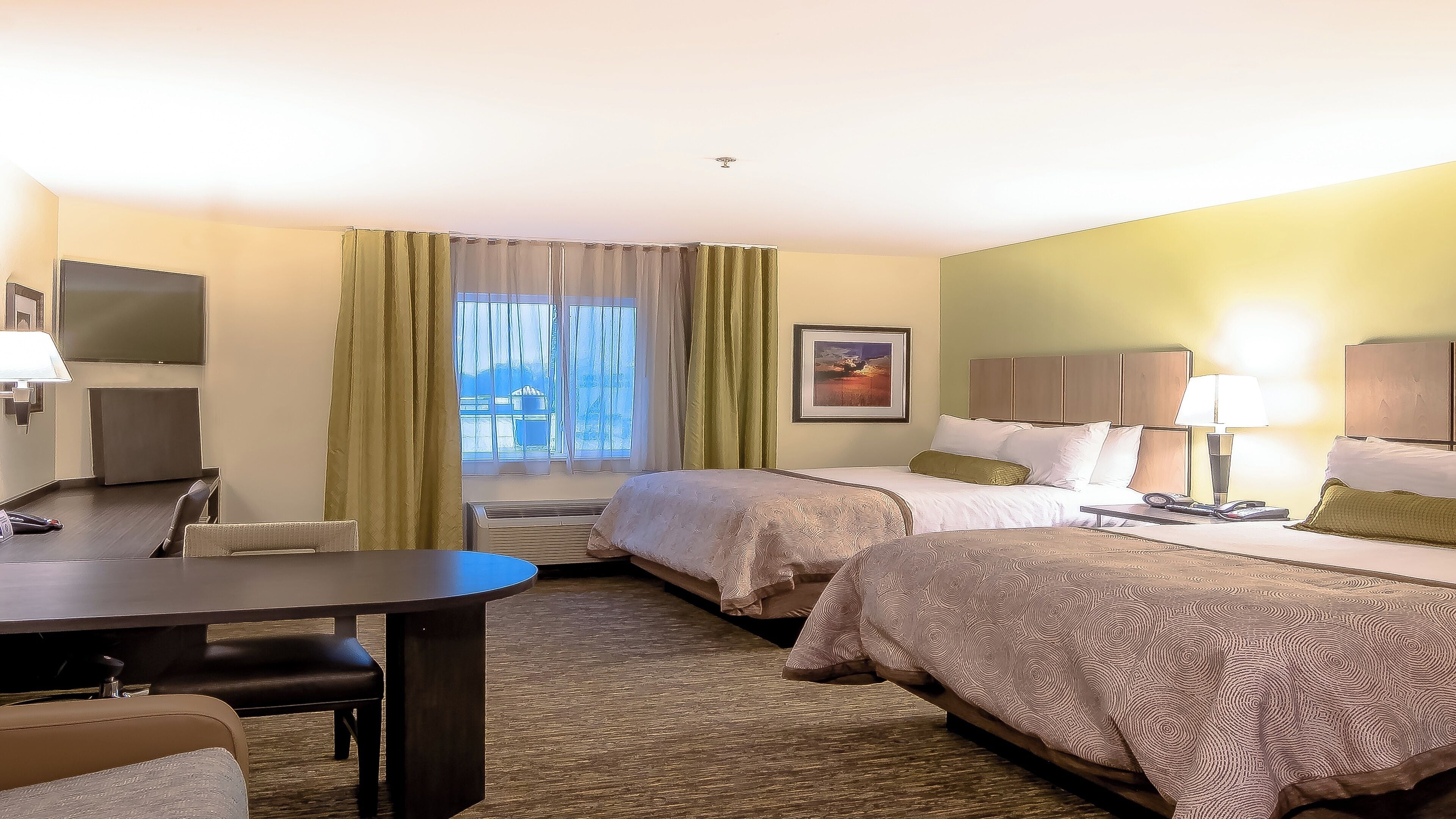 studio suite, 2 queen beds | in-room safe, desk, iron/ironing board, free cots/infant beds