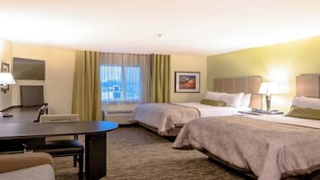 Studio Suite, 2 Queen Beds | In-room safe, desk, iron/ironing board, free cribs/infant beds