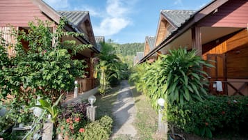 Outdoor banquet area