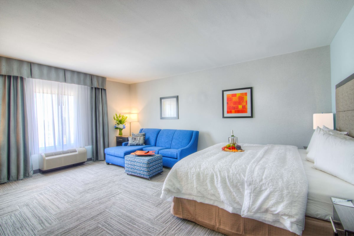 Room, 1 King Bed, Non Smoking, Refrigerator & Microwave | In-room safe, soundproofing, iron/ironing board, free cots/infant beds