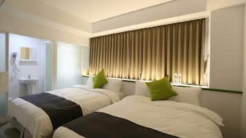 Desk, free WiFi, bed sheets