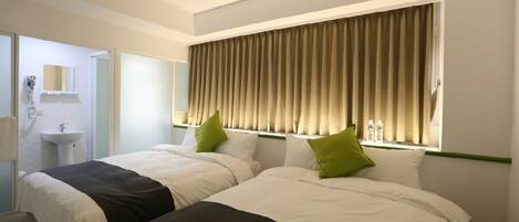 Desk, free WiFi, bed sheets