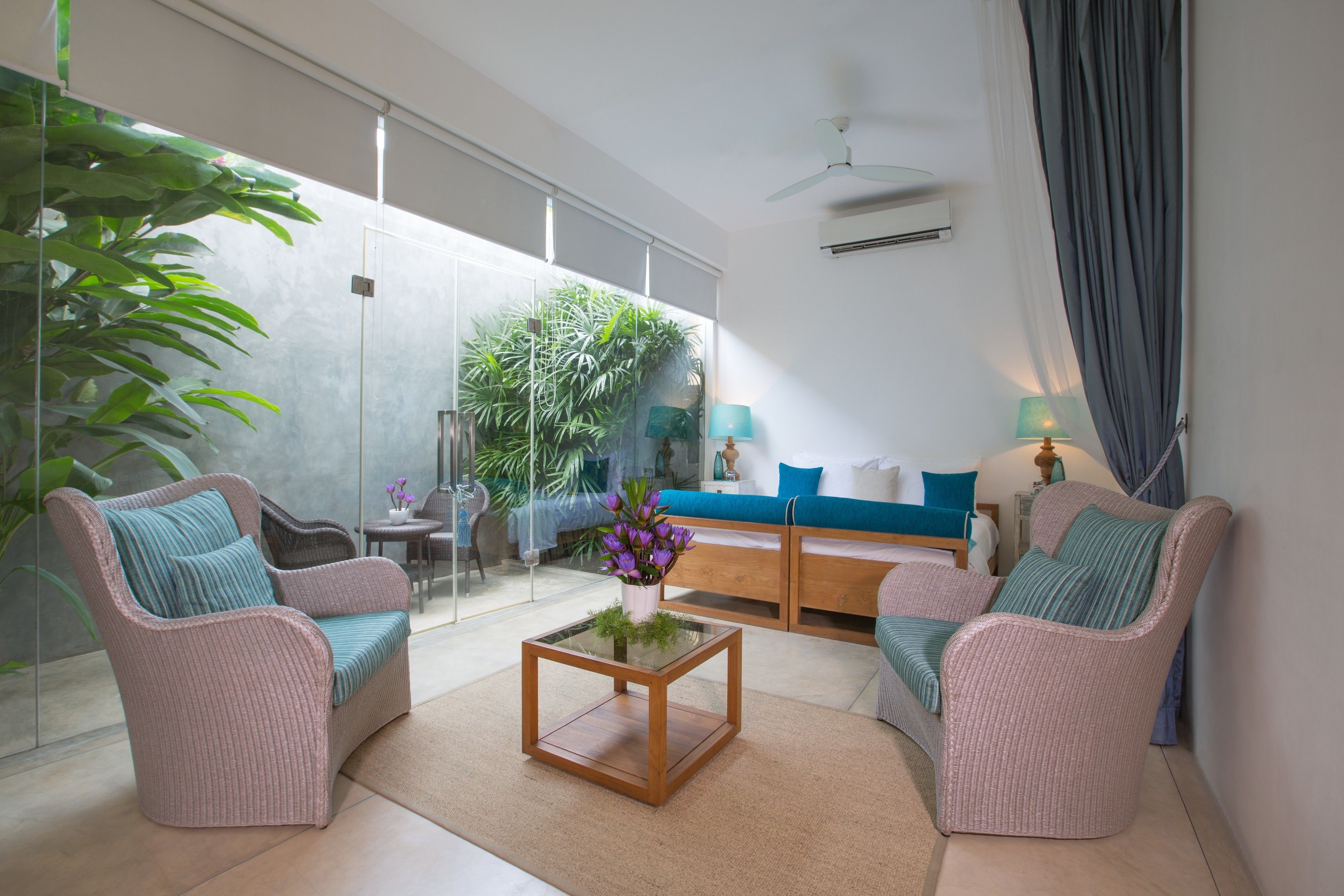 palm double room | living area | 32-inch led tv with satellite channels, tv