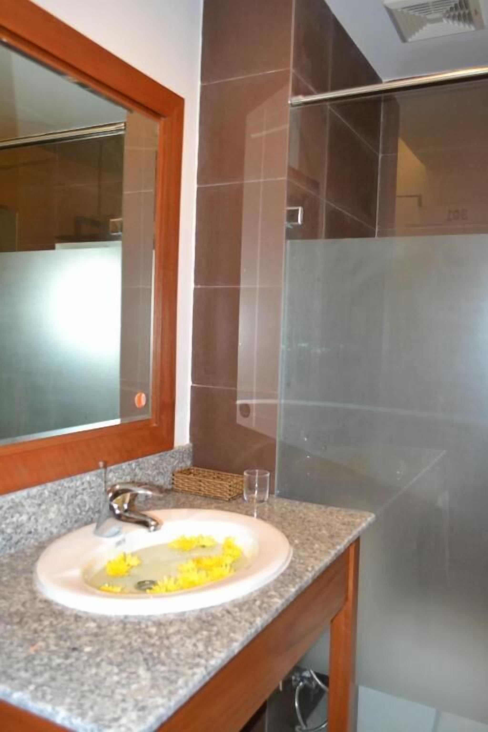 shower, free toiletries, hair dryer, slippers