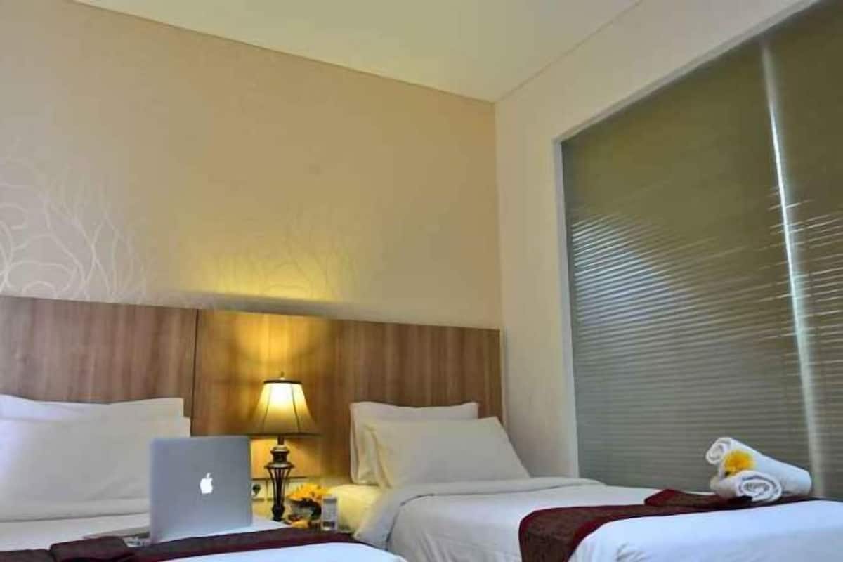 1 kamar tidur, brankas, dan Wi-Fi gratis