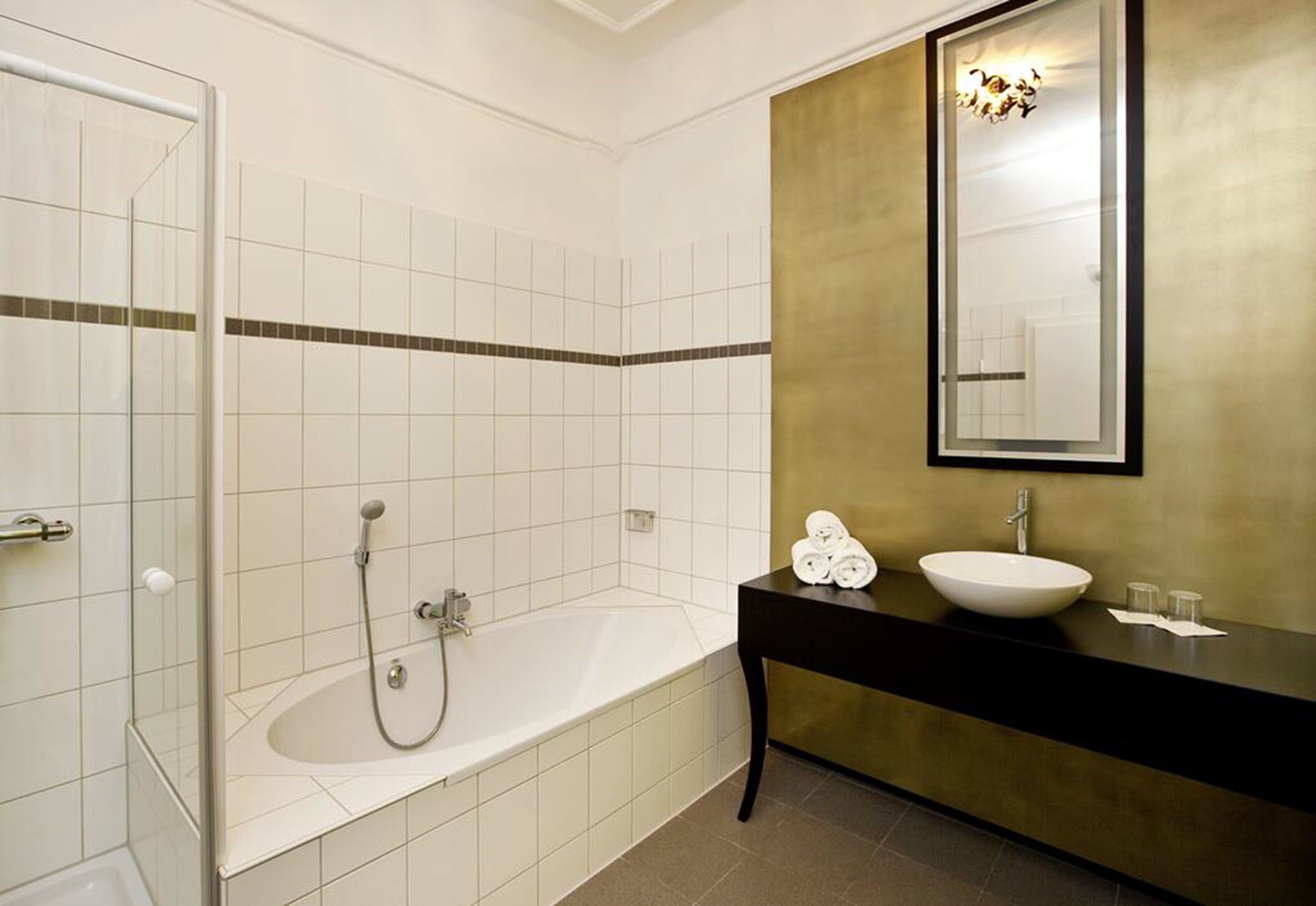 free toiletries, hair dryer, towels