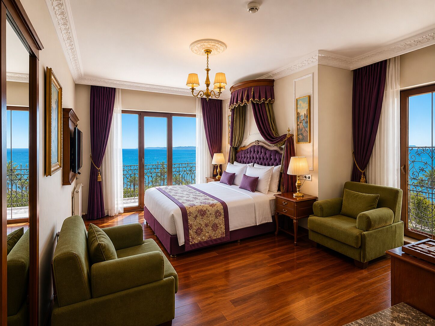Deluxe Suite, Sea View and Bucoleon Palace View | Hochwertige Bettwaren, Select-Comfort-Betten, Minibar, Zimmersafe