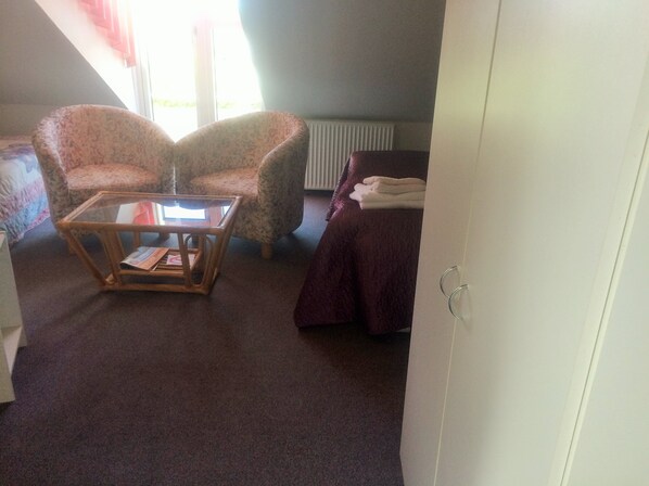 Individually decorated, individually furnished, iron/ironing board