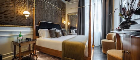 Ropa de cama de alta calidad y minibar