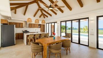 Luxury House, 4 Bedrooms, Beachside | Private kitchen | Microwave, coffee/tea maker, cleaning supplies