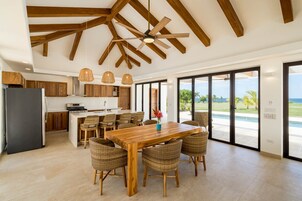 Luxury House, 4 Bedrooms, Beachside | Private kitchen | Microwave, coffee/tea maker, cleaning supplies