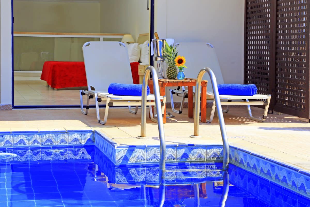 Alloggio familiare su due livelli, accesso alla piscina (Maisonette) | Una cassaforte in camera, culle/letti per bambini (gratuiti)