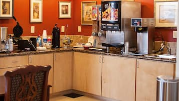 Free daily self-serve breakfast