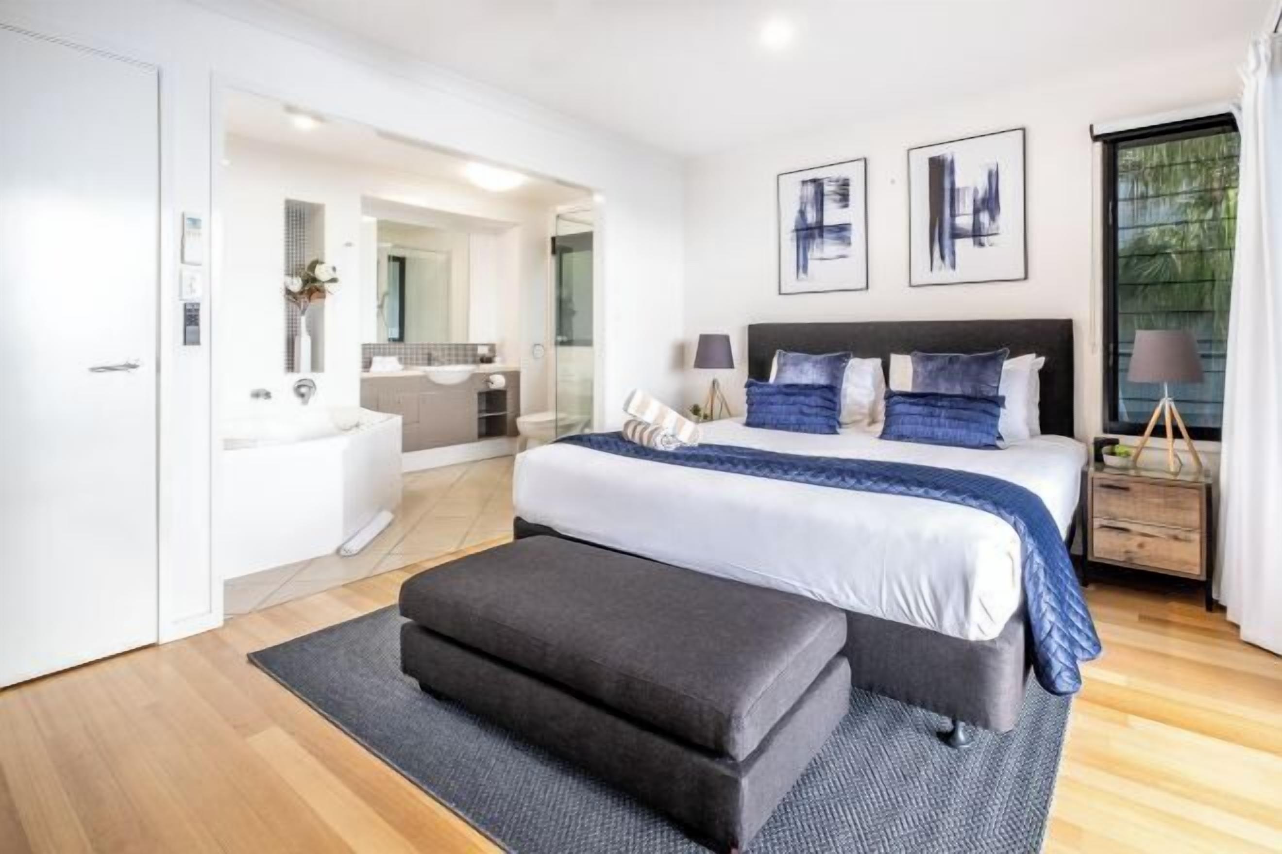 Individually decorated, individually furnished, iron/ironing board