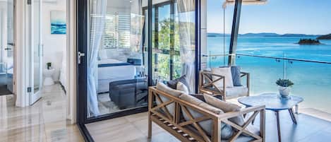 Apartamento superluxo, 3 quartos, vista para o oceano | Terraço/pátio